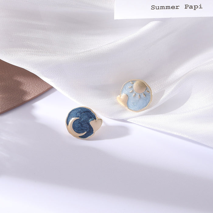 Wholesale Earrings Alloy Sun Moon JDC-ES-Baolai002