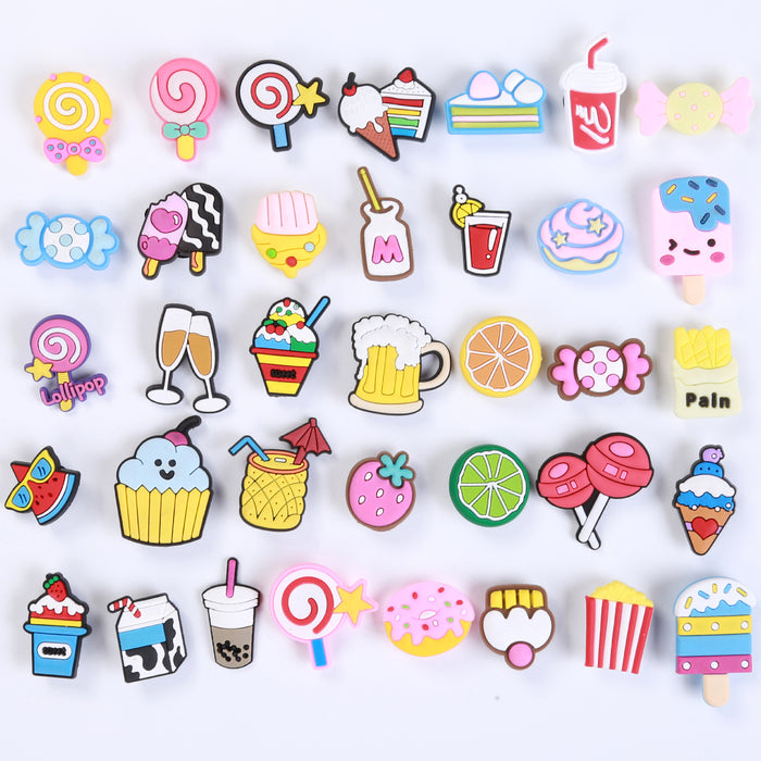 Wholesale Croc Charms Random 100pcs Cartoon Cute PVC DIY Accessories JDC-CCS-YiiShang004