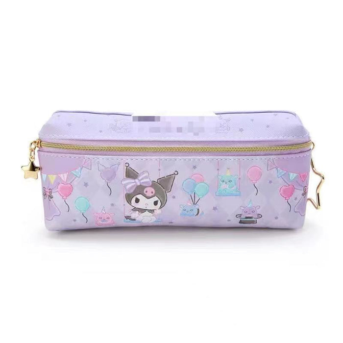 Wholesale Cartoon PU Double Zipper Pencil Case (F) MOQ≥3 JDC-PB-Xinka001