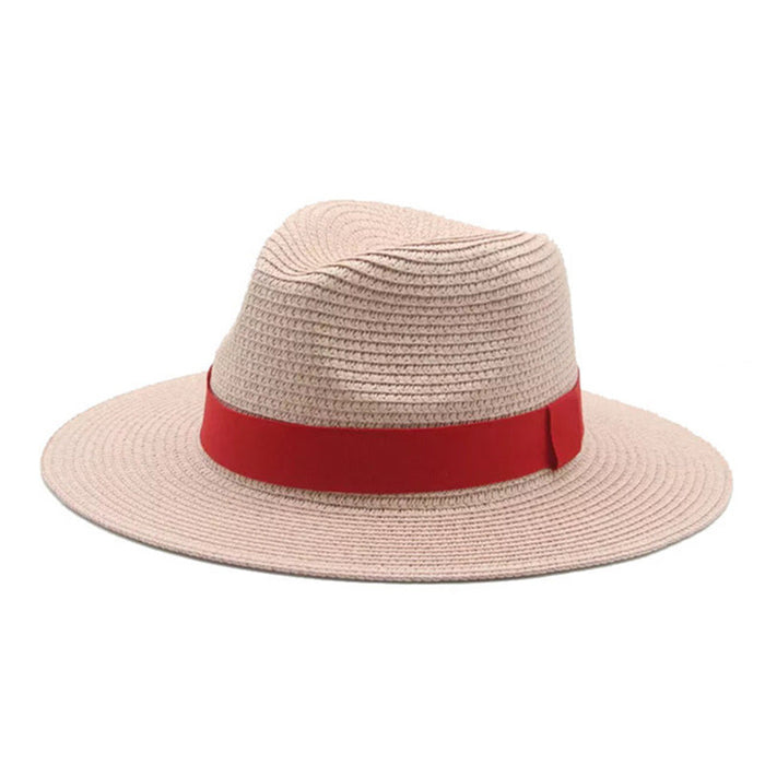 Jewelry WholesaleWholesale Black Belt Outdoor Beach Straw Hat JDC-FH-Guanchuan003 Fashionhat 冠川 %variant_option1% %variant_option2% %variant_option3%  Factory Price JoyasDeChina Joyas De China