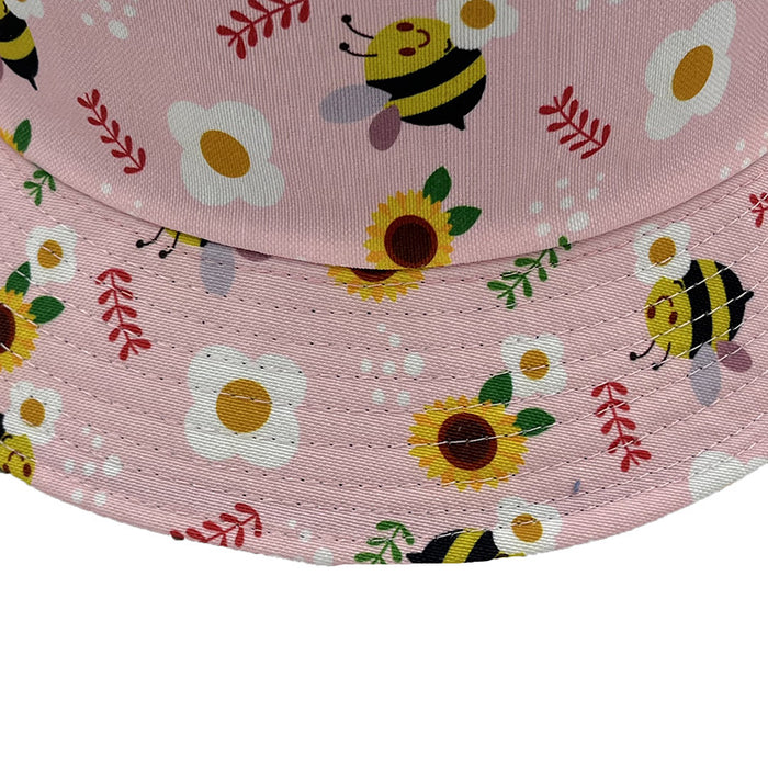 Wholesale Bee Flower Print Cotton Bucket Hat JDC-FH-AXing003