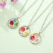 Jewelry WholesaleWholesale Round Dried Flower Pendant DIY Epoxy Dried Flower Necklace for Women JDC-NE-yanxuan002 Necklaces 妍轩 %variant_option1% %variant_option2% %variant_option3%  Factory Price JoyasDeChina Joyas De China