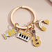 Jewelry WholesaleWholesale violin note keyboard headphone key pendant MOQ≥2 JDC-KC-XiangH010 Keychains 湘怀 %variant_option1% %variant_option2% %variant_option3%  Factory Price JoyasDeChina Joyas De China