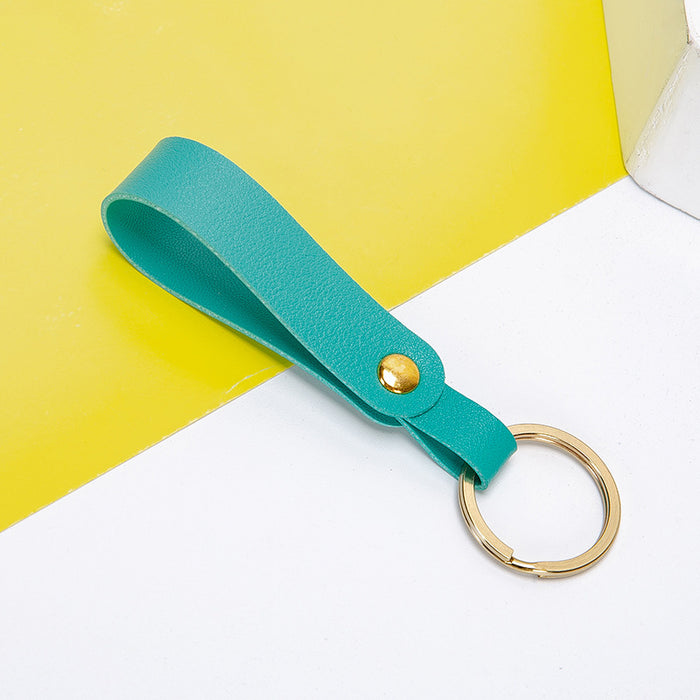 Wholesale Keychains PU Leather Car Simple Solid Color JDC-KC-XingR008