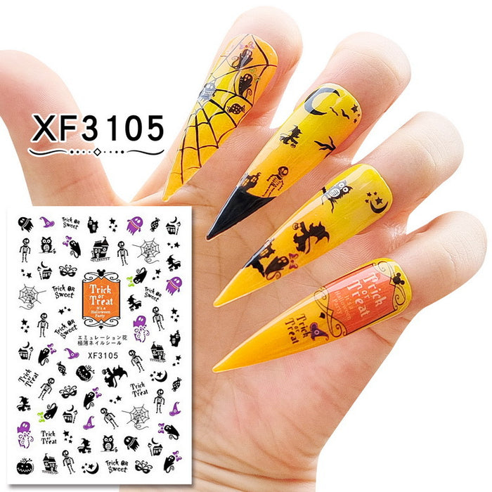 Wholesale Eco Resin Halloween Series Nail Stickers MOQ≥3 JDC-NS-Jinjia002