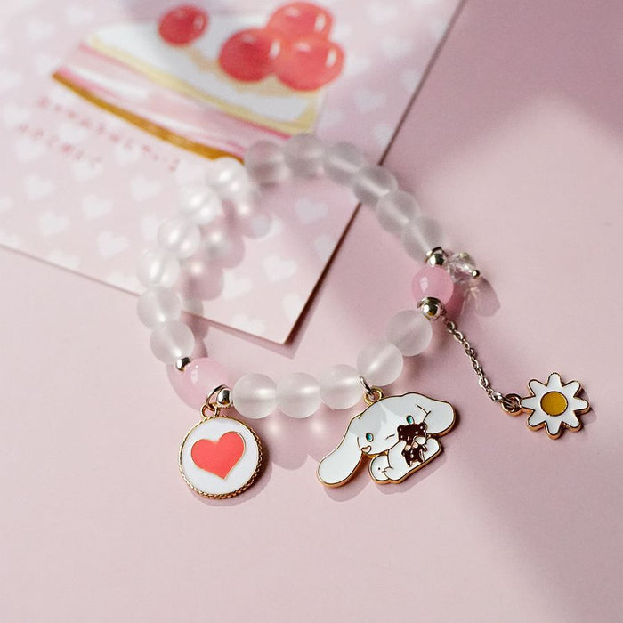 Wholesale Bracelet Alloy Cute Puppy Double Layer Crystal Beaded MOQ≥2 (S) JDC-BT-YXiang004