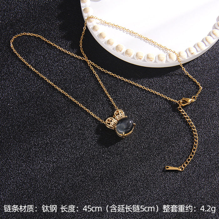 Jewelry WholesaleWholesale Copper Zircon Titanium Steel Thermostable Necklace JDC-NE-RongS004 Necklaces 荣硕 %variant_option1% %variant_option2% %variant_option3%  Factory Price JoyasDeChina Joyas De China