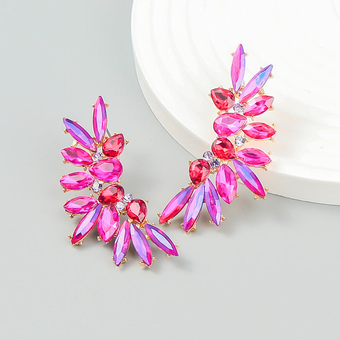 Jewelry WholesaleWholesale Wing Shape Boho Color Rhinestone Alloy Earrings JDC-ES-JL936 Earrings 氿乐 %variant_option1% %variant_option2% %variant_option3%  Factory Price JoyasDeChina Joyas De China