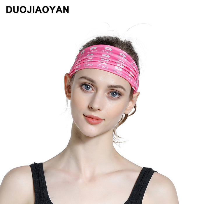 Wholesale Medical Stretch Printed Polyester Anti-Stretch Sweat Absorbent Headband MOQ≥3 JDC-HD-Jiaoy013