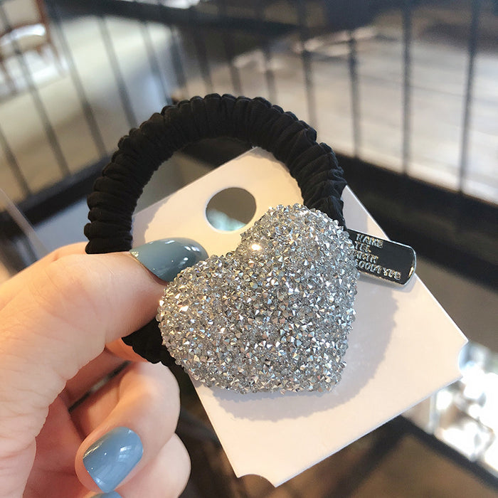 Jewelry WholesaleWholesale Crystal Love Hair Ring JDC-HS-DouY002 Hair Scrunchies 豆毓 %variant_option1% %variant_option2% %variant_option3%  Factory Price JoyasDeChina Joyas De China