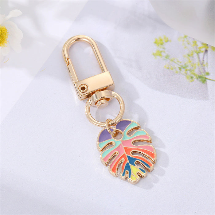 Jewelry WholesaleWholesale Color Enamel Mushroom Dried Flowers Leaves Alloy Keychain MOQ≥6 JDC-KC-Juej003 Keychains 觉际 %variant_option1% %variant_option2% %variant_option3%  Factory Price JoyasDeChina Joyas De China