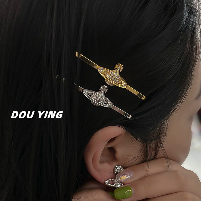 Wholesale Hair Clips Metal Saturn Rhinestones Can Do Collar Clips (F) JDC-HC-douyin001