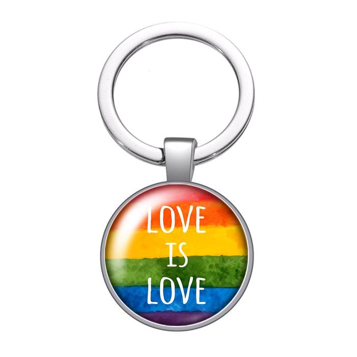 Jewelry WholesaleWholesale Rainbow Flag Gemstone Keychain JDC-KC-CMX001 Keychains 晨墨兮 %variant_option1% %variant_option2% %variant_option3%  Factory Price JoyasDeChina Joyas De China