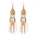 Jewelry WholesaleWholesale Boho Rice Beads Feather Tassel Alloy Earrings JDC-ES-Daiq030 Earrings 黛茜 %variant_option1% %variant_option2% %variant_option3%  Factory Price JoyasDeChina Joyas De China