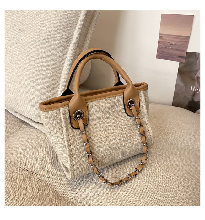 Wholesale Handbag Canvas Solid Color Chain Diagonal One Shoulder JDC-HB-Wanyue001