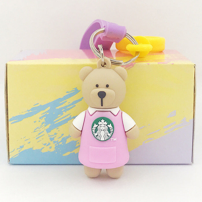 Wholesale Keychains PVC Hardware Cute Cartoon Bear (M) MOQ≥2 JDC-KC-RunN001