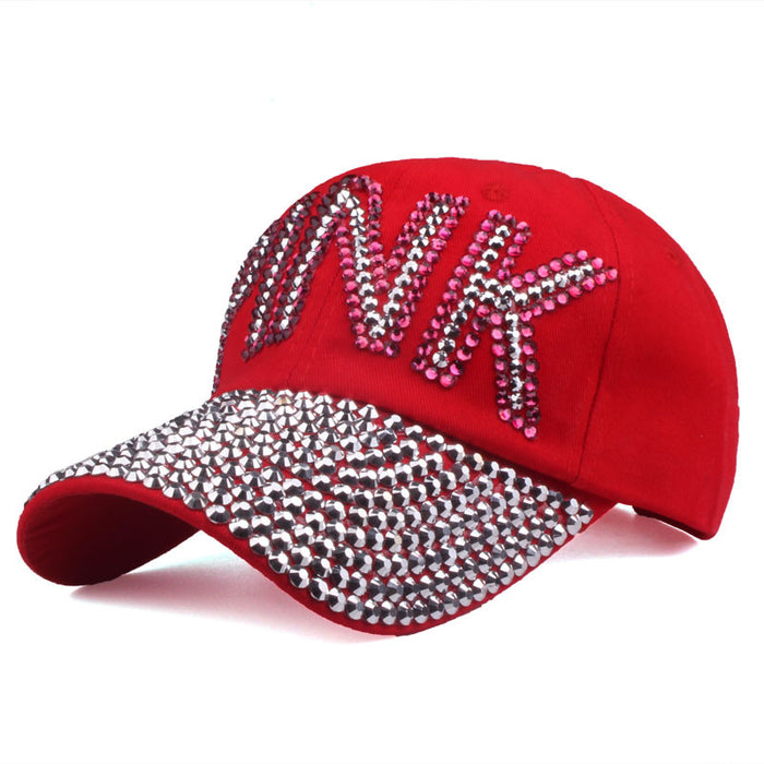 Wholesale Diamond Baseball Cap PINK Letter Peaked Cap MOQ≥2 JDC-FH-TMa004