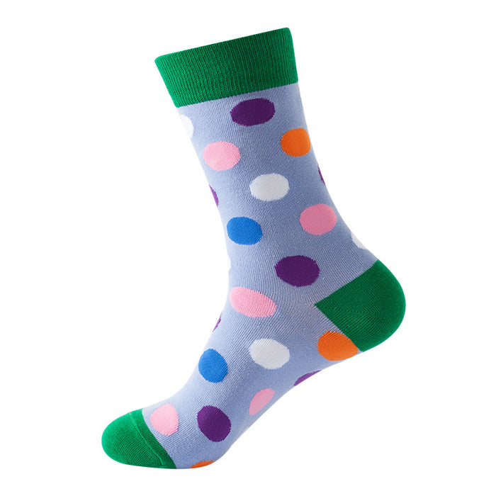 Wholesale polka dot mid tube stockings women's trendy socks MOQ≥2 JDC-SK-XinXi005