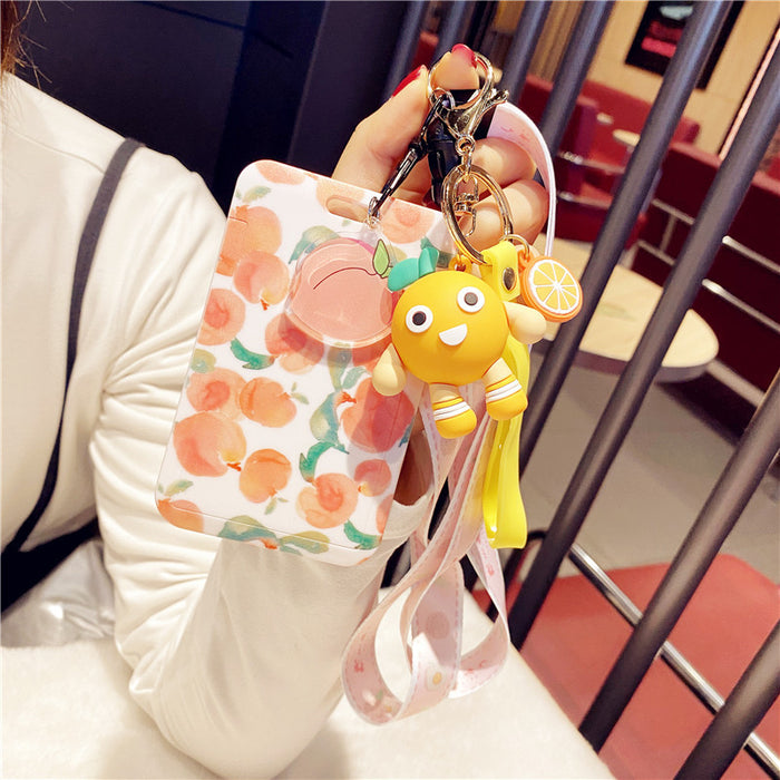 Wholesale student meal card campus card with halter rope card set keychain JDC-KC-YCYK008