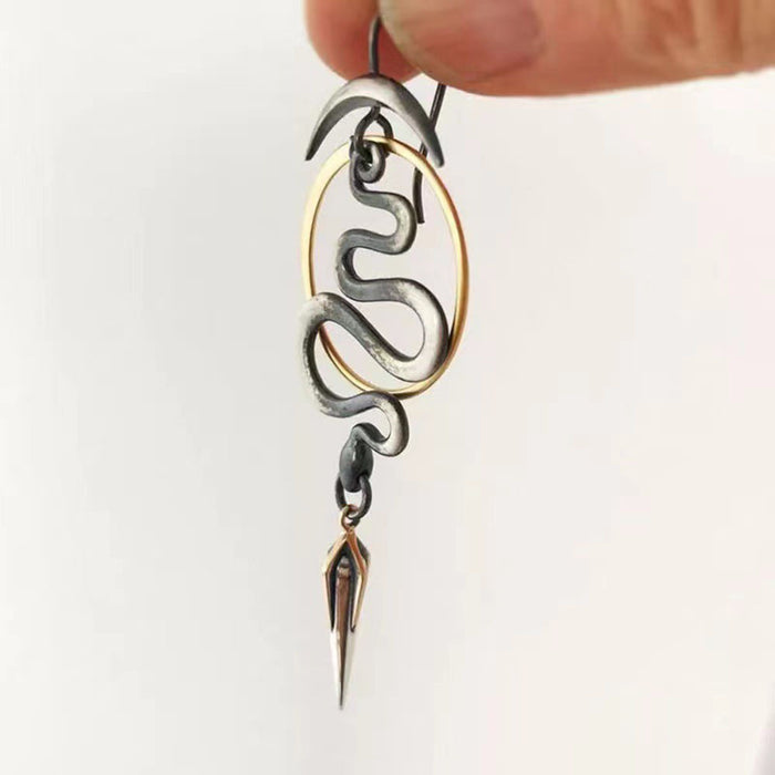 Wholesale Earrings Alloy Irregular Geometry Serpentine Awl JDC-ES-MingC005