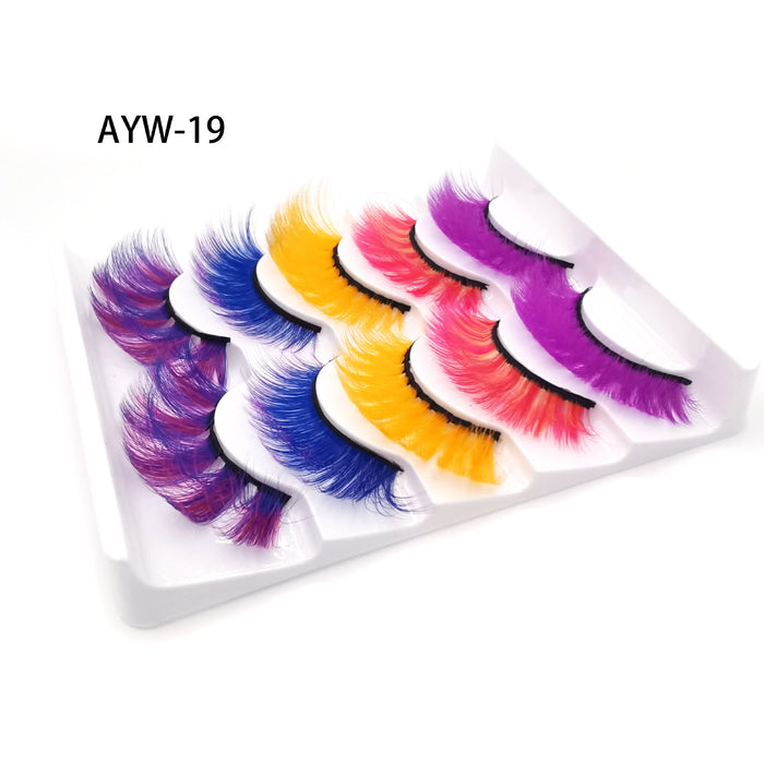 Jewelry WholesaleWholesale Color Messy False Eyelashes 5 Pairs Pack JDC-EY-LDian002 eyelashes 靓点 %variant_option1% %variant_option2% %variant_option3%  Factory Price JoyasDeChina Joyas De China