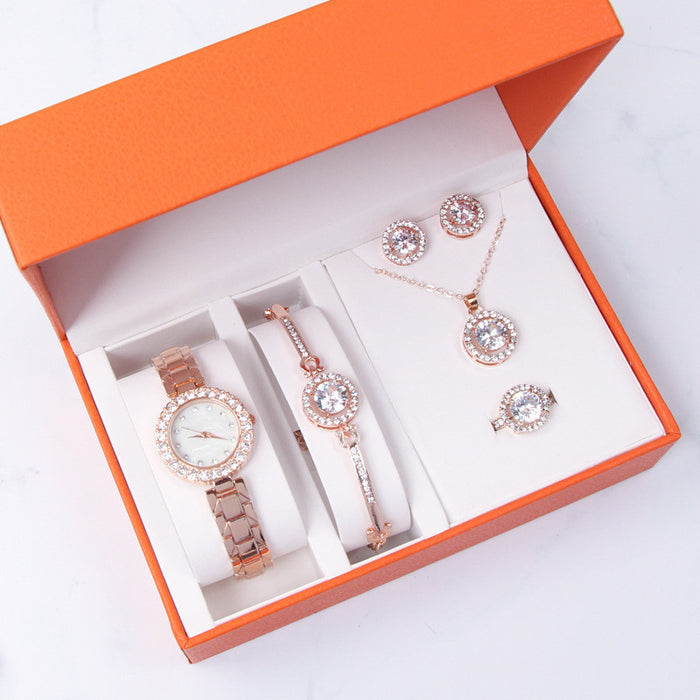 Jewelry WholesaleWholesale five piece luxury diamond inlaid fashion quartz watch JDC-WH-Qimiao001 Watch 祈妙 %variant_option1% %variant_option2% %variant_option3%  Factory Price JoyasDeChina Joyas De China