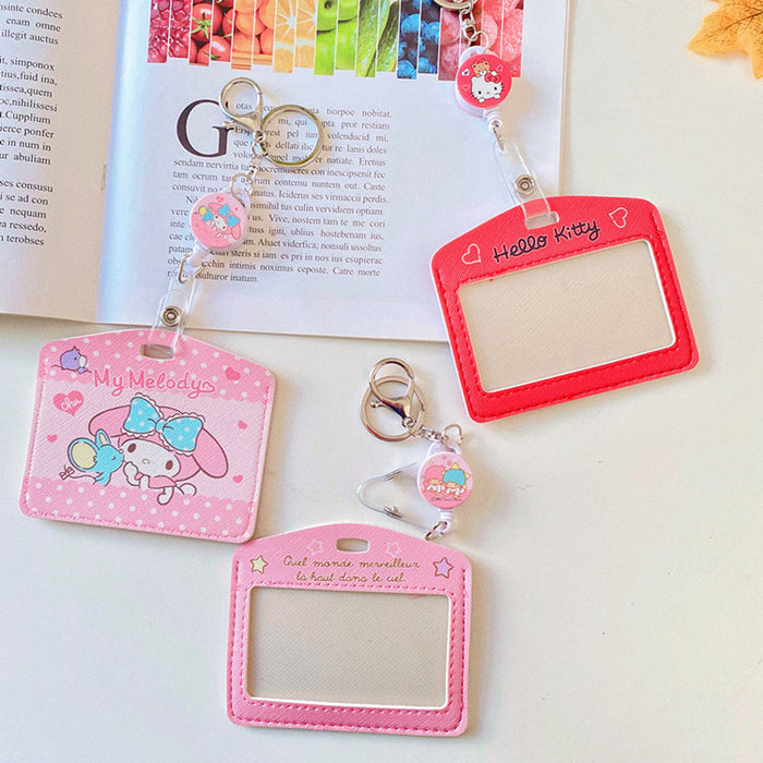 Wholesale Keychain PU Cute Cartoon Retractable Card Holder MOQ≥3 (M) JDC-KC-ONG003