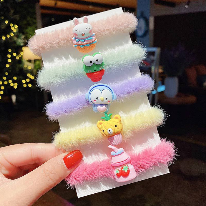 Jewelry WholesaleWholesale plush kids cartoon hair ring (F) JDC-HS-DingS002 Hair Scrunchies 鼎硕 %variant_option1% %variant_option2% %variant_option3%  Factory Price JoyasDeChina Joyas De China