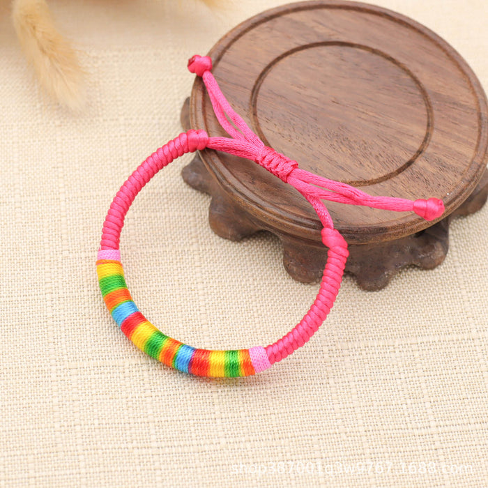 Wholesale Multicolored Rope Braided Adjustable Bracelet MOQ≥2 JDC-BT-GeEr005