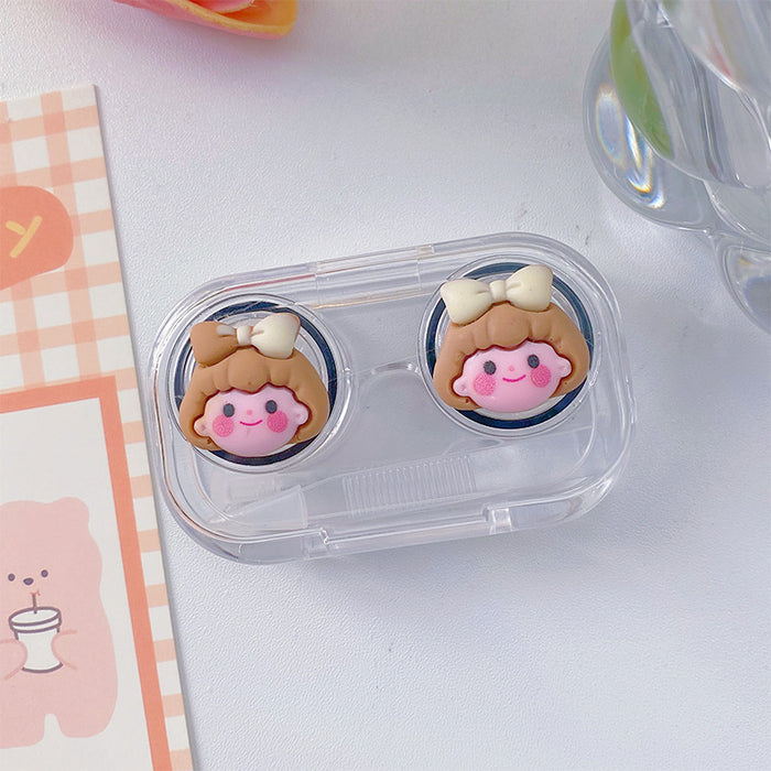 Wholesale Cartoon Cat Claw Contact Lens Case Plastic Portable (M) MOQ≥2 JDC-GA-Qingdu003