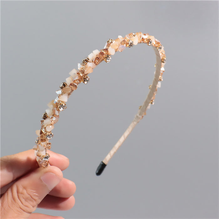 Jewelry WholesaleWholesale hand-threaded crystal bright diamond hair band Jane JDC-HD-ZC001 Headband 智承 %variant_option1% %variant_option2% %variant_option3%  Factory Price JoyasDeChina Joyas De China