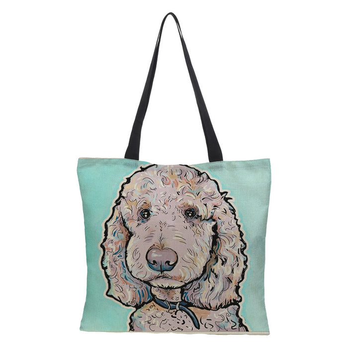 Wholesale Hand Painted Dog Pattern Shopping Bag JDC-SD-QTu006