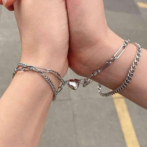 Jewelry WholesaleWholesale Magnetic Buckle Creative Valentine's Day Magnet Heart Love Bracelet JDC-BT-F924 Bracelet 韩之 %variant_option1% %variant_option2% %variant_option3%  Factory Price JoyasDeChina Joyas De China