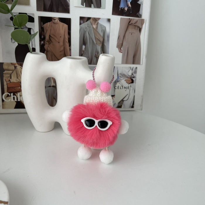 Jewelry WholesaleWholesale cute colorful fur ball elf dust ball hand made plush doll keychain JDC-KC-DJu003 Keychains 冬菊 %variant_option1% %variant_option2% %variant_option3%  Factory Price JoyasDeChina Joyas De China