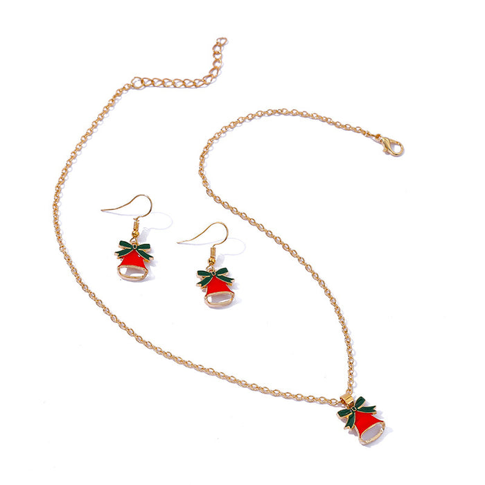 Wholesale Necklaces Alloy Christmas Collection Necklace Earrings Set MOQ≥2set JDC-NE-KaiWei005