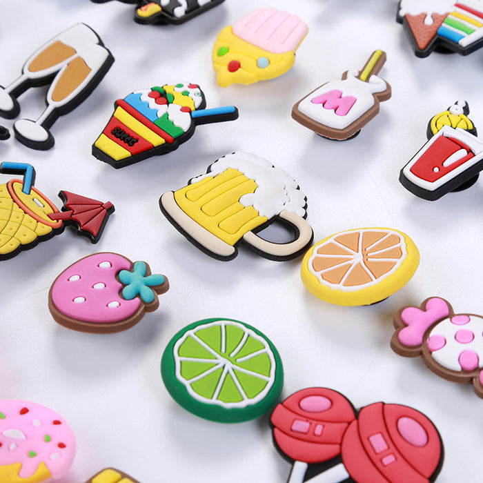 Wholesale Croc Charms Random 100pcs Cartoon Cute PVC DIY Accessories JDC-CCS-YiiShang004