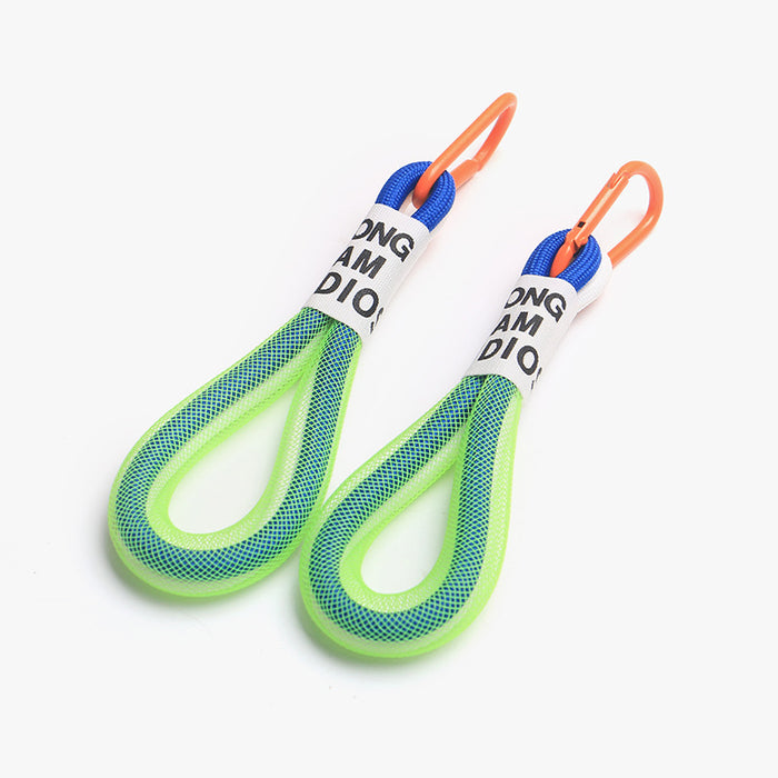 Jewelry WholesaleWholesale Fluorescent Color Mesh Metal Buckle Braided Lanyard Keychain JDC-KC-RYKT002 Keychains 瑞洋凯泰 %variant_option1% %variant_option2% %variant_option3%  Factory Price JoyasDeChina Joyas De China