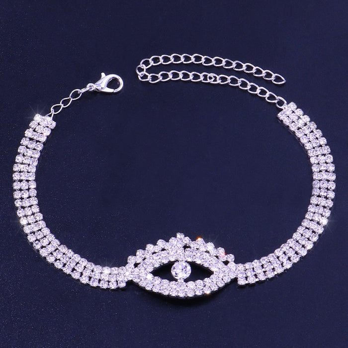 Jewelry WholesaleWholesale multi-layer rhinestone Devil's Eye anklet JDC-AS-XinS016 Anklets 宋谦 %variant_option1% %variant_option2% %variant_option3%  Factory Price JoyasDeChina Joyas De China