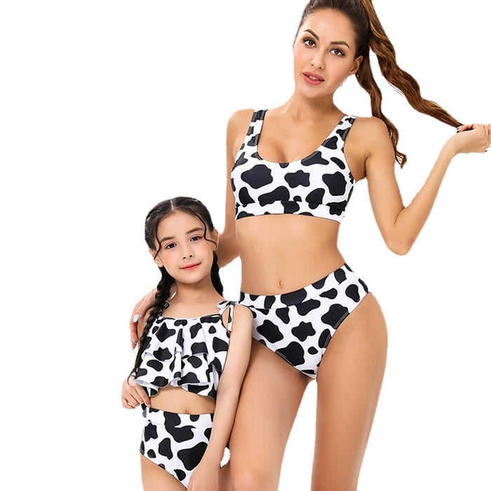 Jewelry WholesaleWholesale Parent-Child Leopard Print Split Swimwear JDC-SW-YWXN004 Swimwear 伊琬轩娜 %variant_option1% %variant_option2% %variant_option3%  Factory Price JoyasDeChina Joyas De China