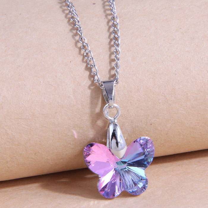 Wholesale Fashion Simple Ocean Heart Crystal Personality Necklace JDC-NE-WY003