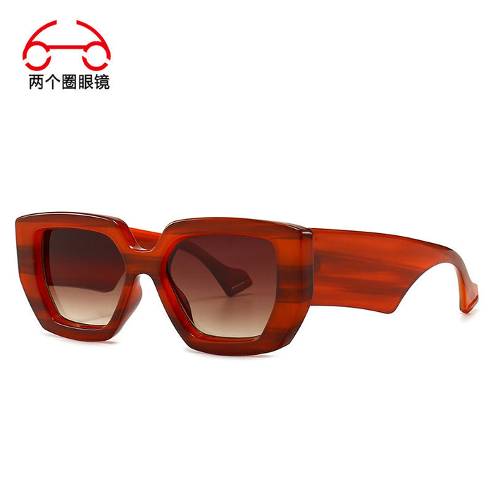 Wholesale PC Large Square Wide Temple Sunglasses JDC-SG-LGQ004