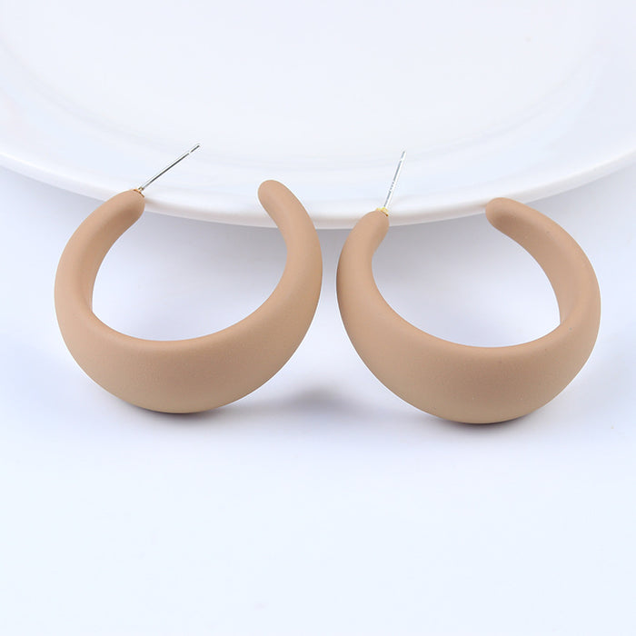 Wholesale Geometric Candy Color Exaggerated Drop Earrings Acrylic Earrings MOQ≥2 JDC-ES-DUAI001