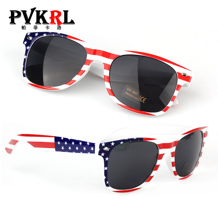 Wholesale 4th of July Clear American Flag Sunglasses Independence Day Sunglasses JDC-SG-ZuoL002