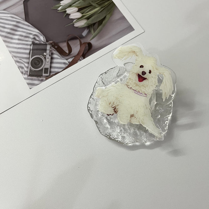 Wholesale Grip Epoxy Cute Puppy Retractable Folding Paste Type JDC-PS-HXiang002