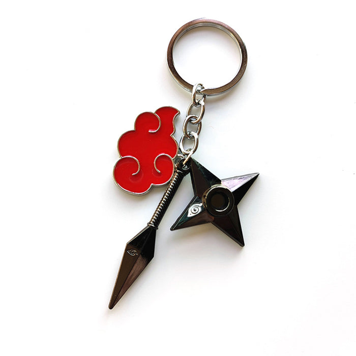 Wholesale Keychains For Backpacks Keychain Xiao Tissue Red Cloud Pendant Konoha Logo Alloy Pendant (M) MOQ≥2 JDC-KC-ZhenL001