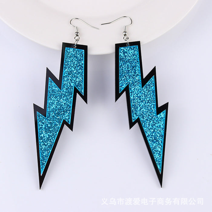 Jewelry WholesaleWholesale Lightning Exaggerated Long Silver Needle Acrylic Earrings JDC-ES-DUAI005 Earrings 渡爱 %variant_option1% %variant_option2% %variant_option3%  Factory Price JoyasDeChina Joyas De China