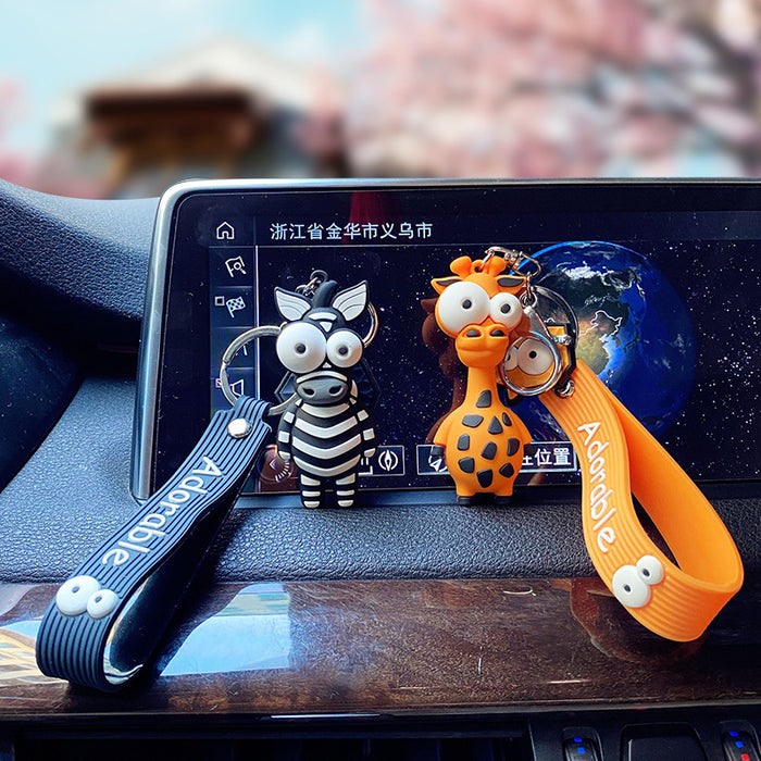 Jewelry WholesaleWholesale creative cartoon eye-popping giraffe keychain JDC-KC-Yaoyun007 Keychains 瑶韵 %variant_option1% %variant_option2% %variant_option3%  Factory Price JoyasDeChina Joyas De China