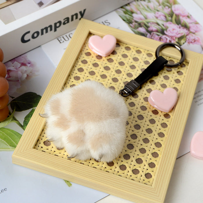 Wholesale Mink Cat's Claw Hair Ball Keychain MOQ≥2 JDC-KC-HGuan002