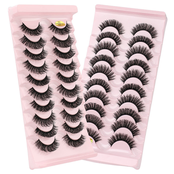 Wholesale volume false eyelashes 7D curling natural thick 10 pairs JDC-EY-LanJL003