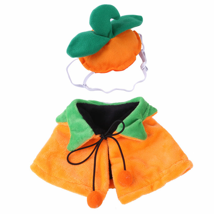 Wholesale Pet Decorations Halloween Pumpkin Double Sided Dog Cape MOQ≥2 JDC-PD-Miaodi010